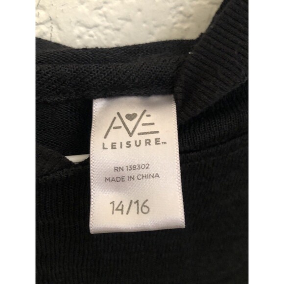 Avenue Leisure Plus 14/16 Black Knit Pullover Sweater Kangaroo Pocket Soft - Picture 6 of 9